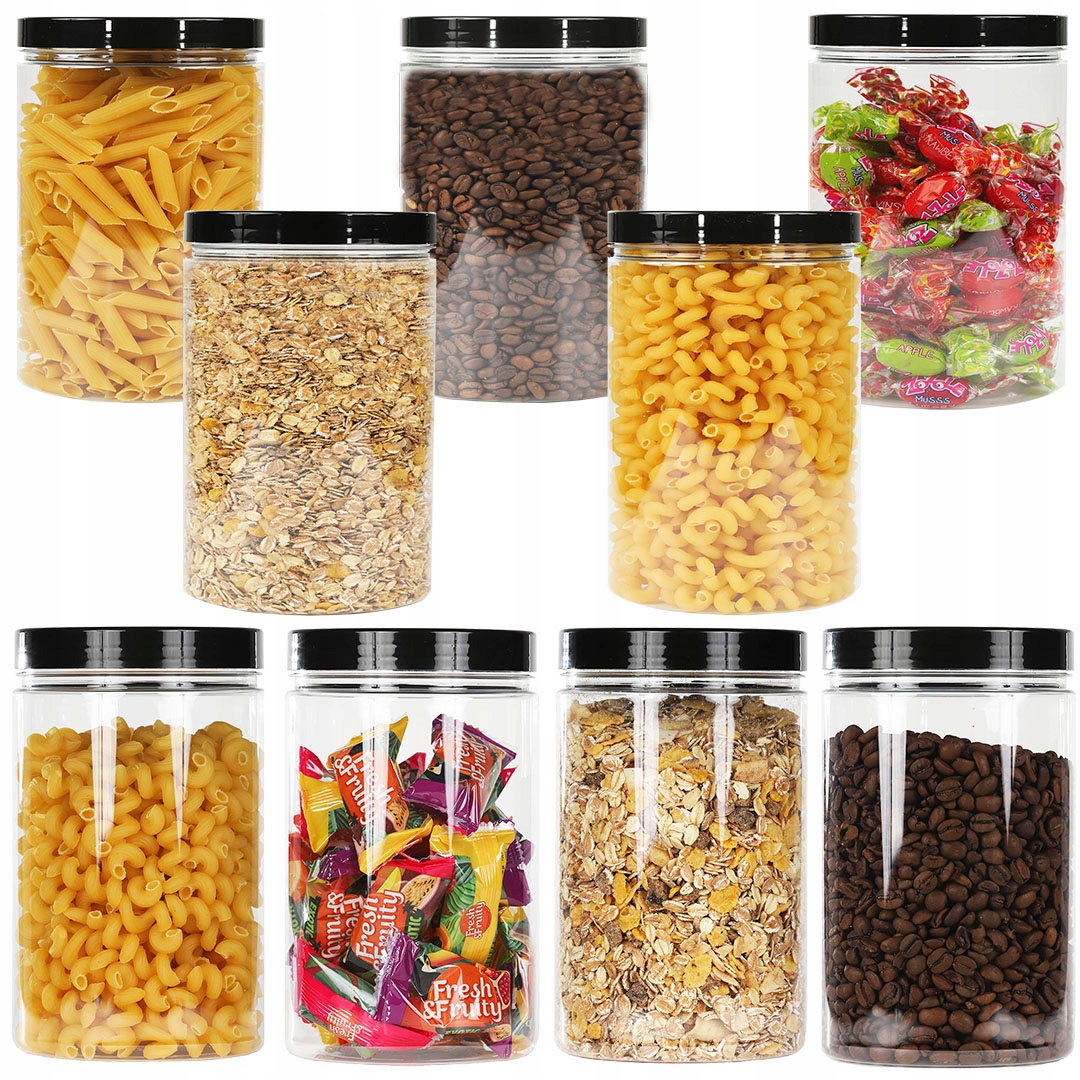 

9x Słoiki Pojemniki makaron żywność 1000 1250 ml