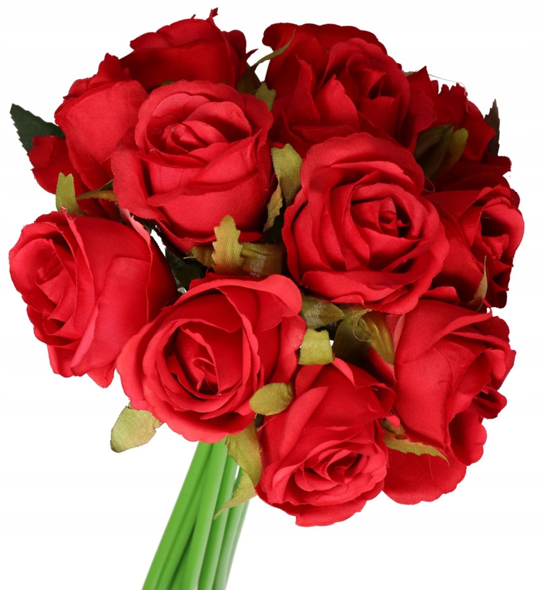 

Róża Róże Bukiet Sztuczne Kwiaty 25 CM 12 Gałązek
