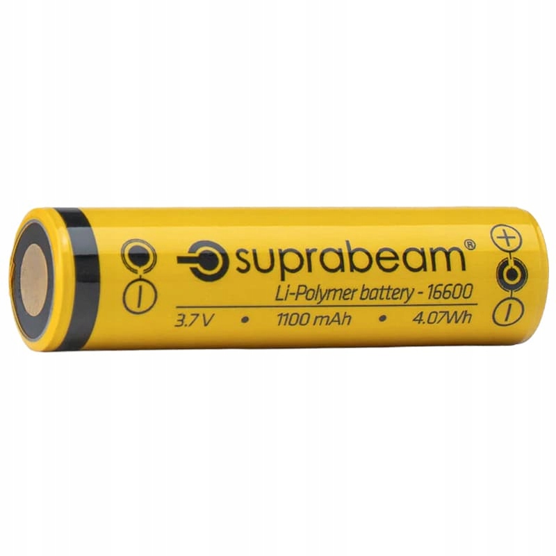 Akumulátor 3,7 V Suprabeam Li-Po 16600 1100 mAh pro svítilny Q2r/Q2xr