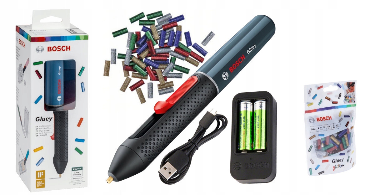 AKUMULATOROWY PISTOLET DO KLEJU BOSCH +WKŁADY Moc 0 W