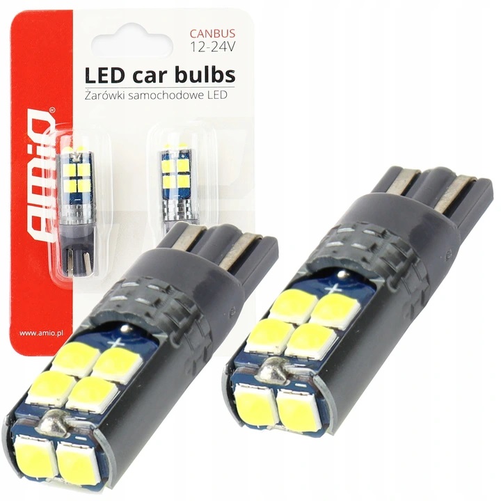 

Zestaw żarówka Postojowa Led 12/24V W5W T10 Canbus
