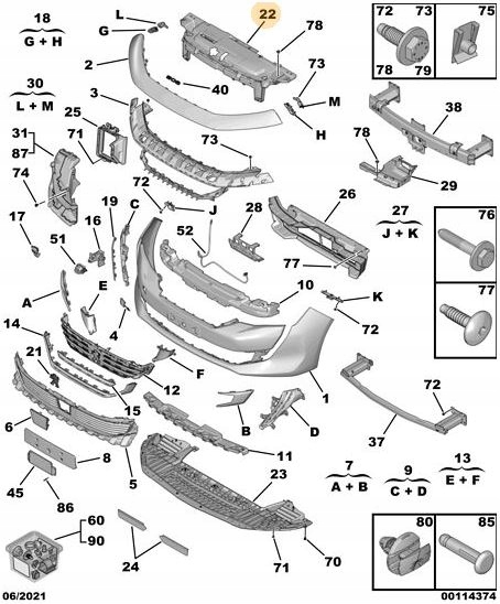WZMOCNIENIE ZDERZAKA PEUGEOT 508 Numer katalogowy części 9813564380