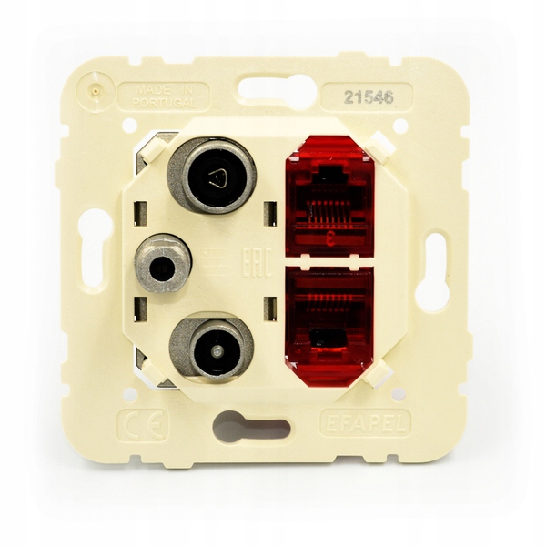 

Efapel Gniazdo Multimedialne Rtv/sat 2*RJ45 21546