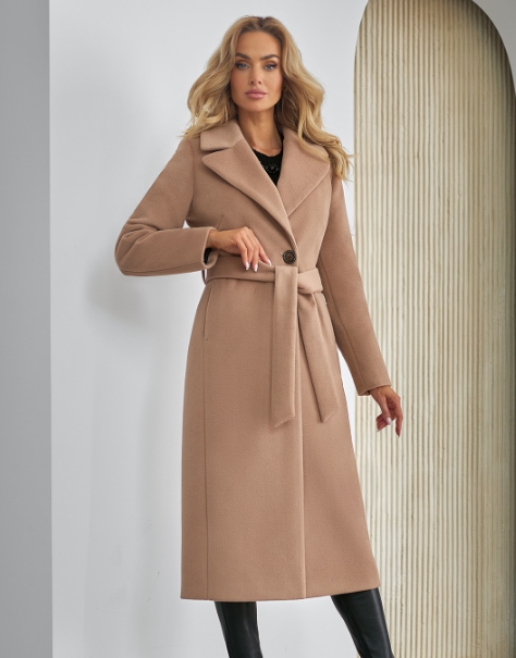 Podzimní a zimní kabát Zartex Amber Cappuccino 44 AW25