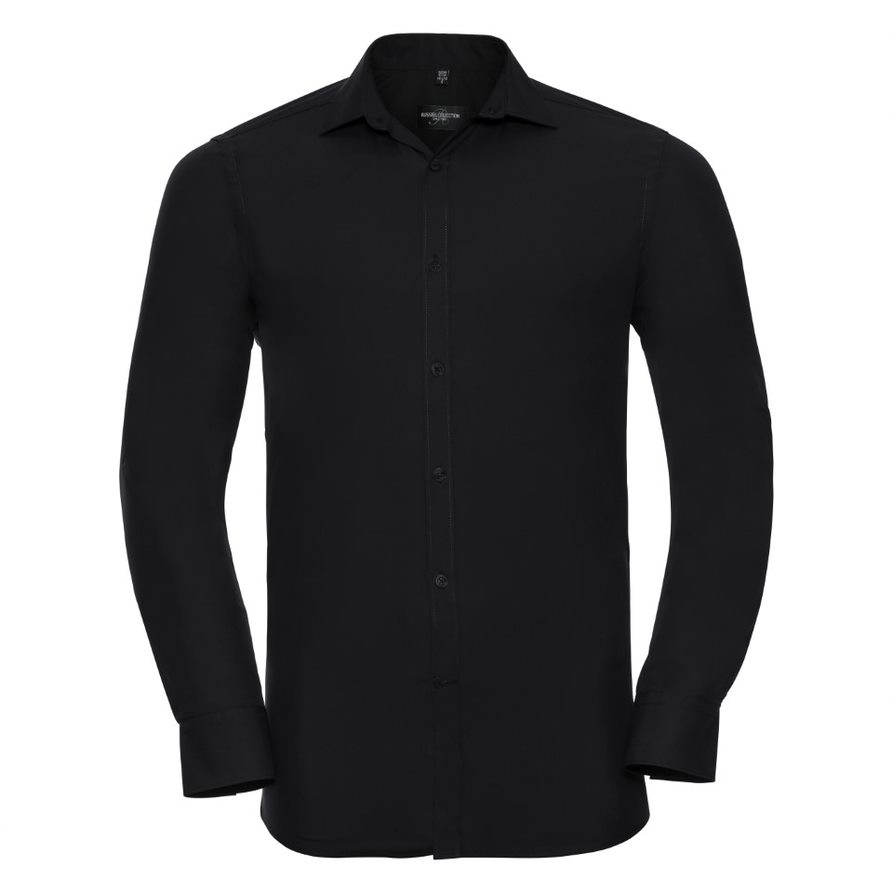 Pánská košile s dlouhým rukávem Ultimate Stretch Černá vel. 3XL