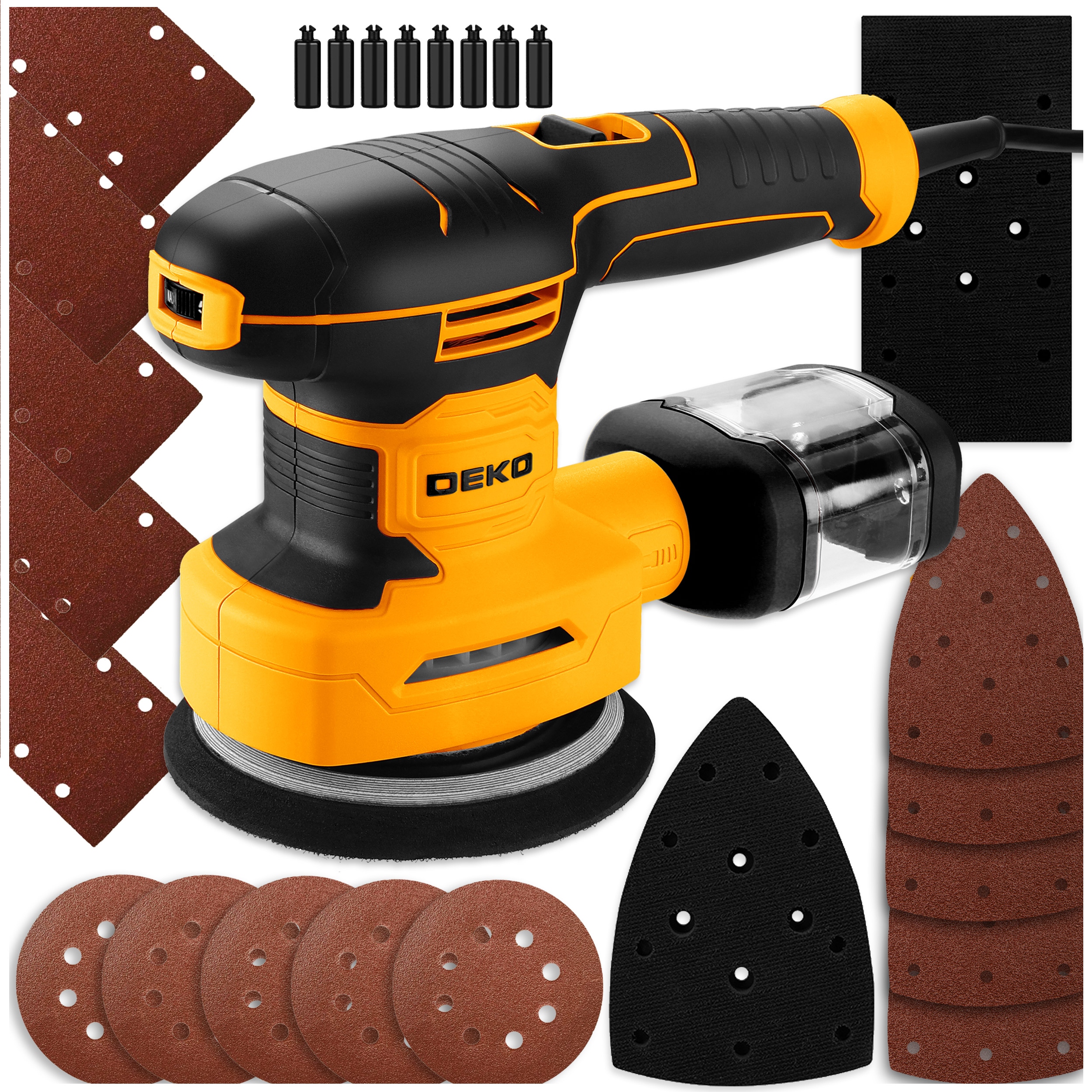 Szlifierka Oscylacyjna Mimośrodowa Do Drewna Wielofunkcyjna 3w1 Mocna Deko