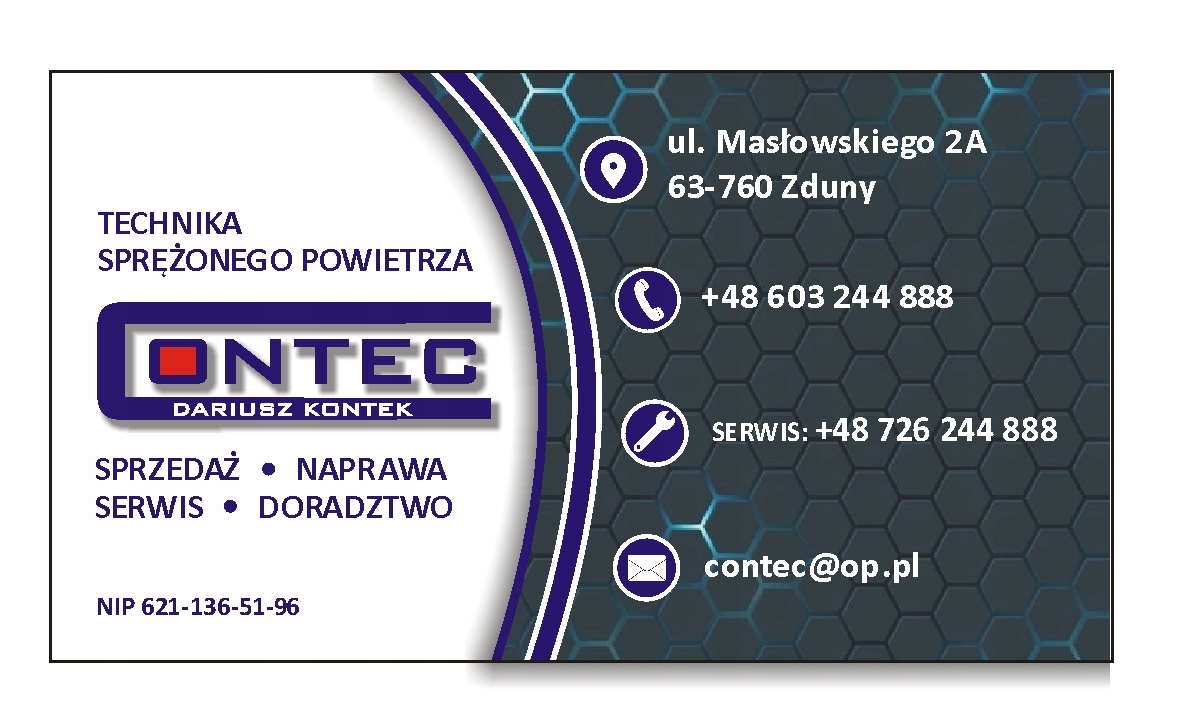 KOMPRESOR CREEMERS 22 KW FILTRY Zasilanie sieciowe