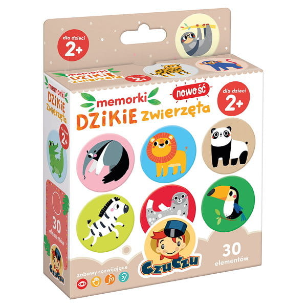 CZUCZU Memorki DZIKIE ZWIERZĘTA gra memory edukacyjna
