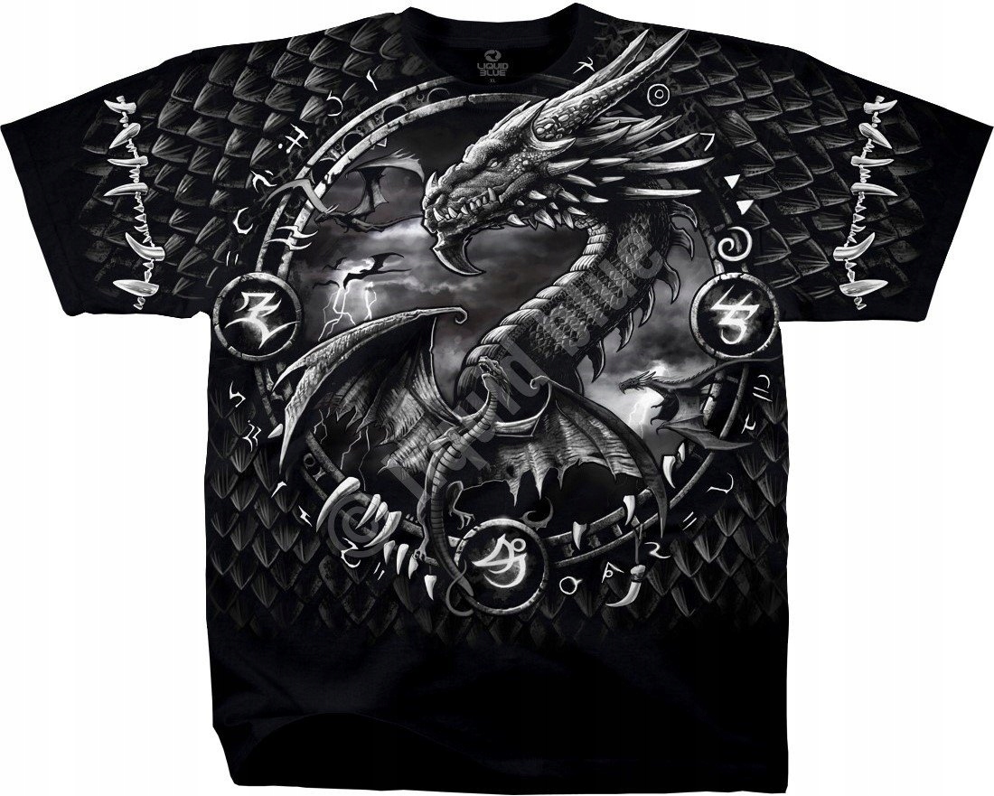 Lapač snů s drakem Liquid Blue XL