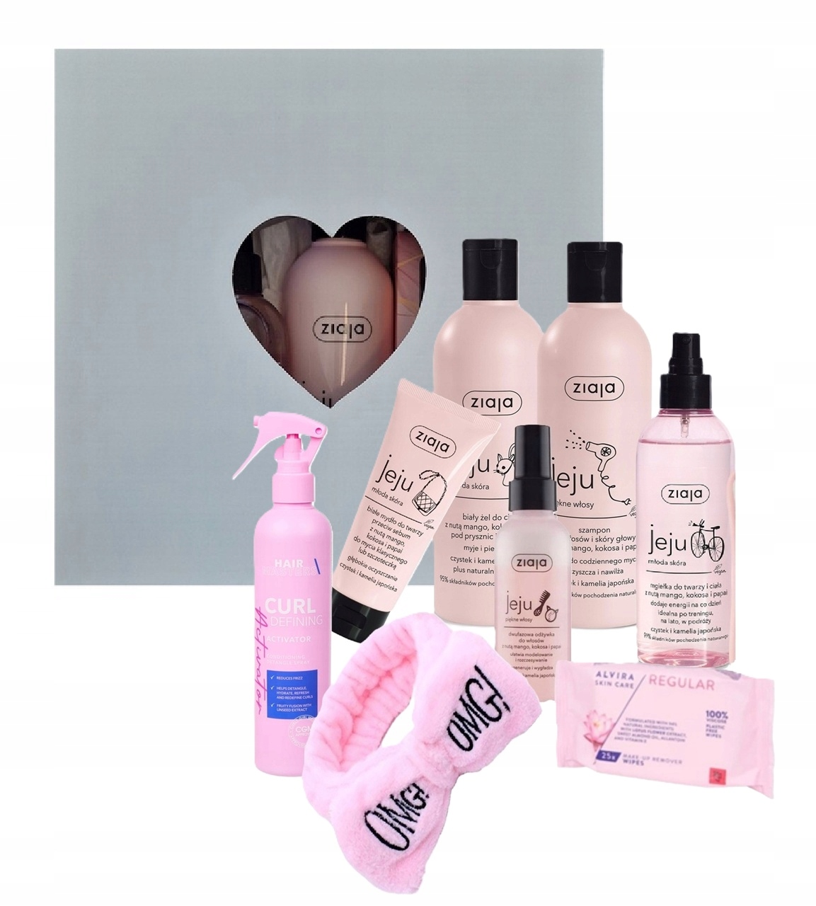 Ziaja Jeju Różowy Zestaw Kosmetyków Do Młodej Cery Dla Nastolatki