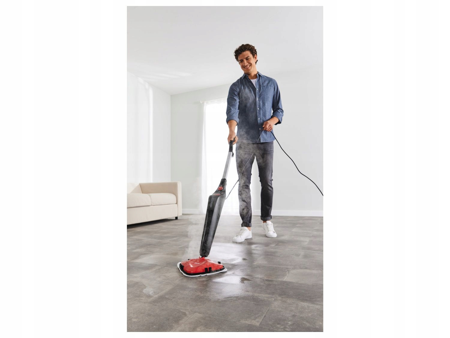 MOP PAROWY STEAM ELEKTRYCZNY 1550 w wkłady Vileda Marka Vileda