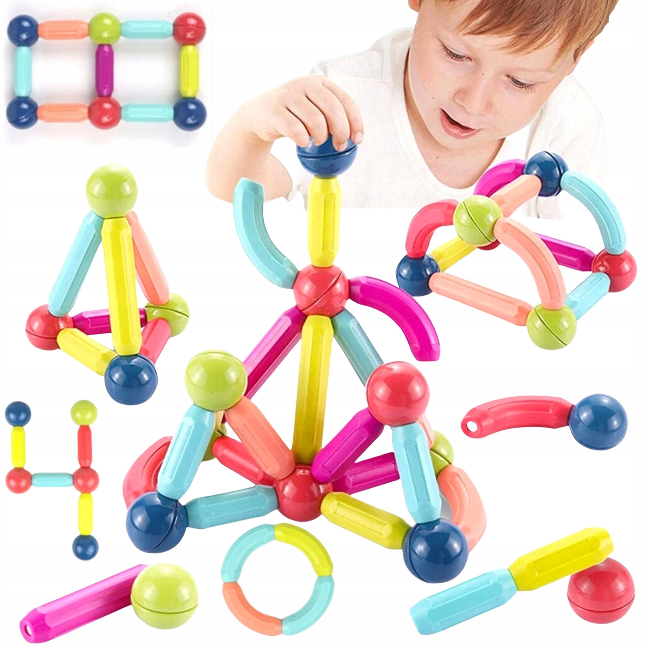 XXL KLOCKI MAGNETYCZNE EDUKACJA MAGNETIC STICKS 78 Kolekcja magnetic