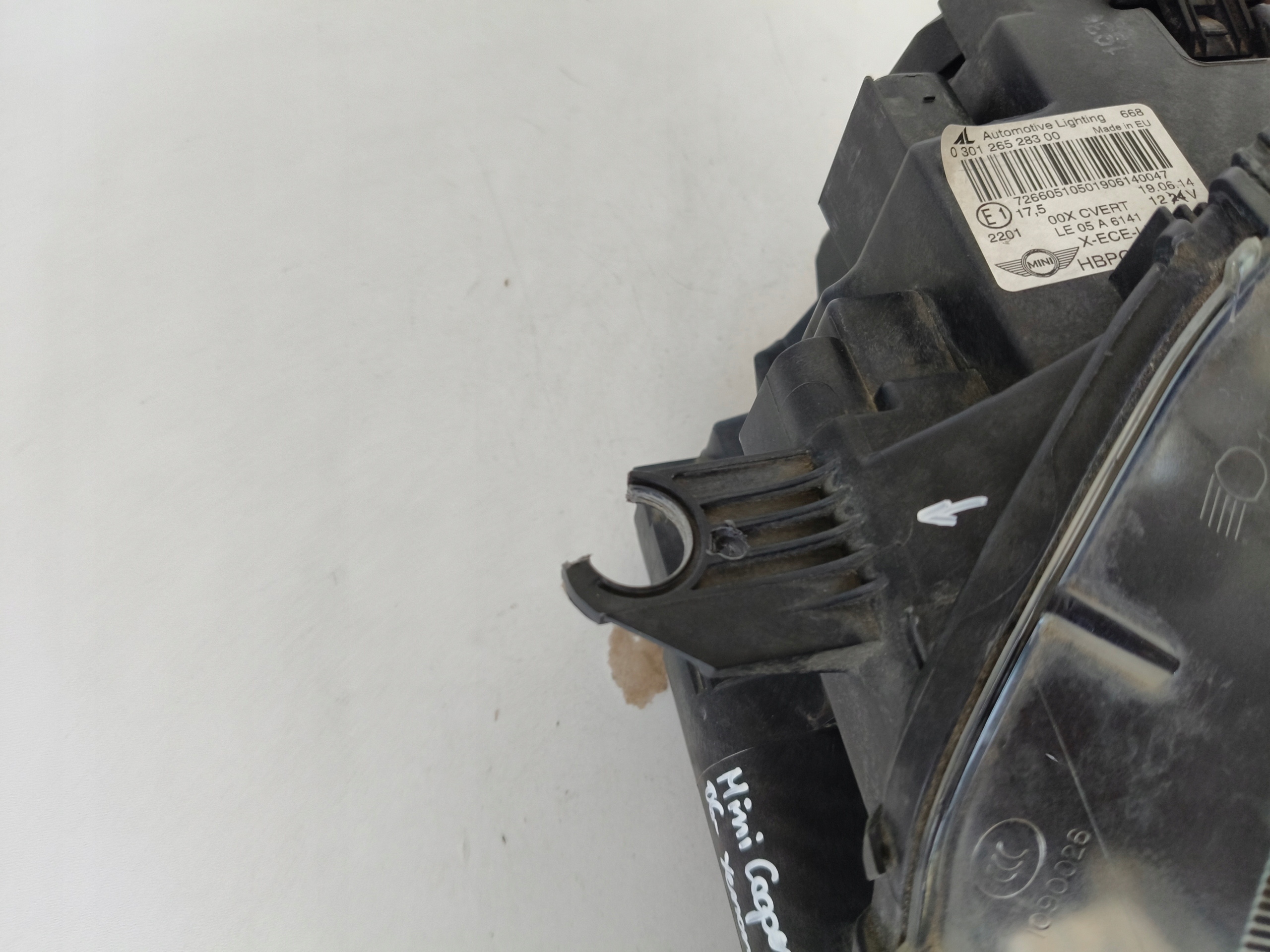 light left REFLEKTOR MINI COOPER ONE R56 XENON