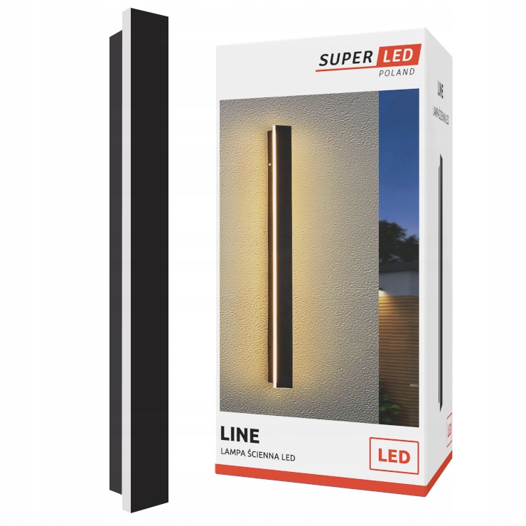 Kinkiet Lampa ścienna elewacyjna Led 20W 2200 lm 60 cm SuperLED