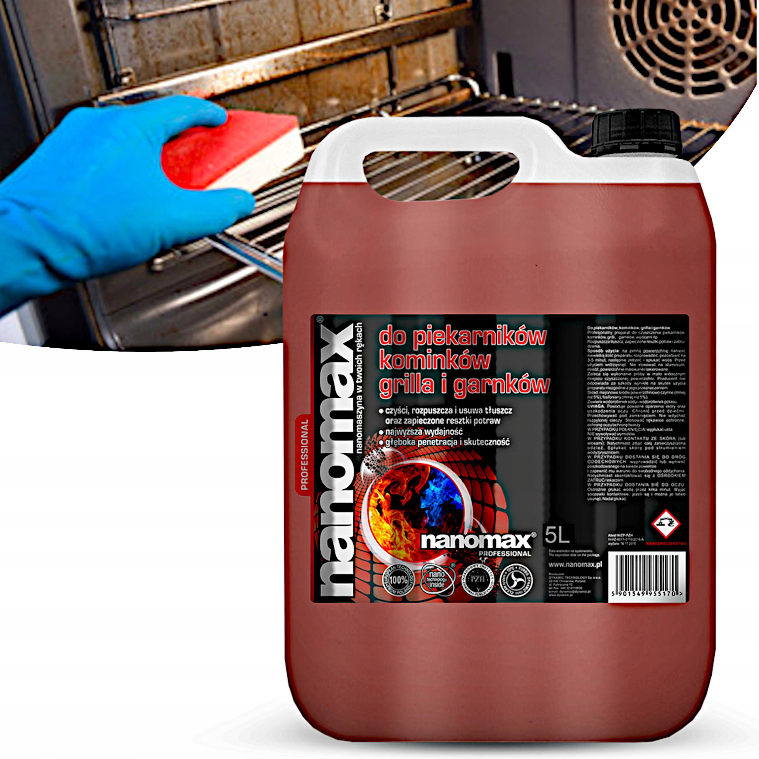 Levně nanomax čisticí prostředek na mytí a čištění trouby a grilu 5 l