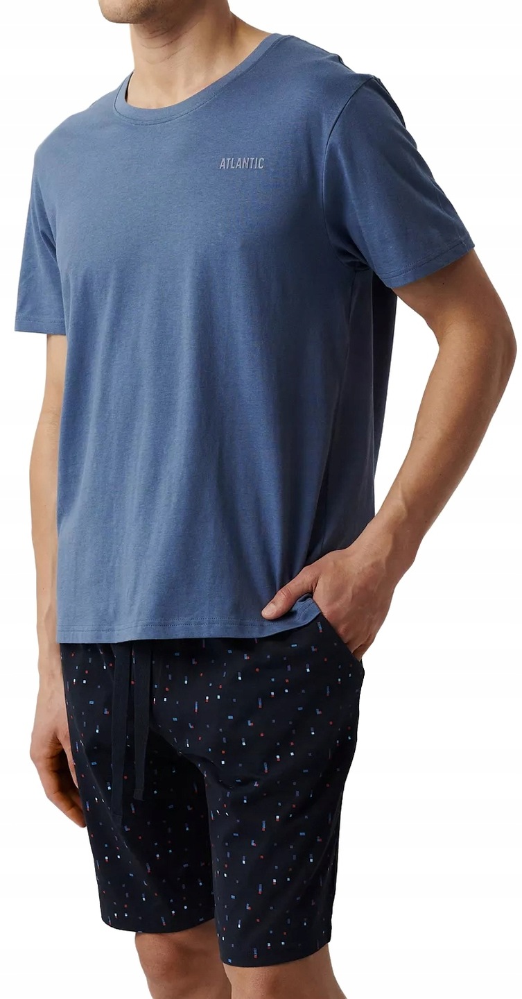 Pánské Pyžamo Atlantic NMP385 Krátký Rukáv Šortky Kraťasy Na Léto *M*