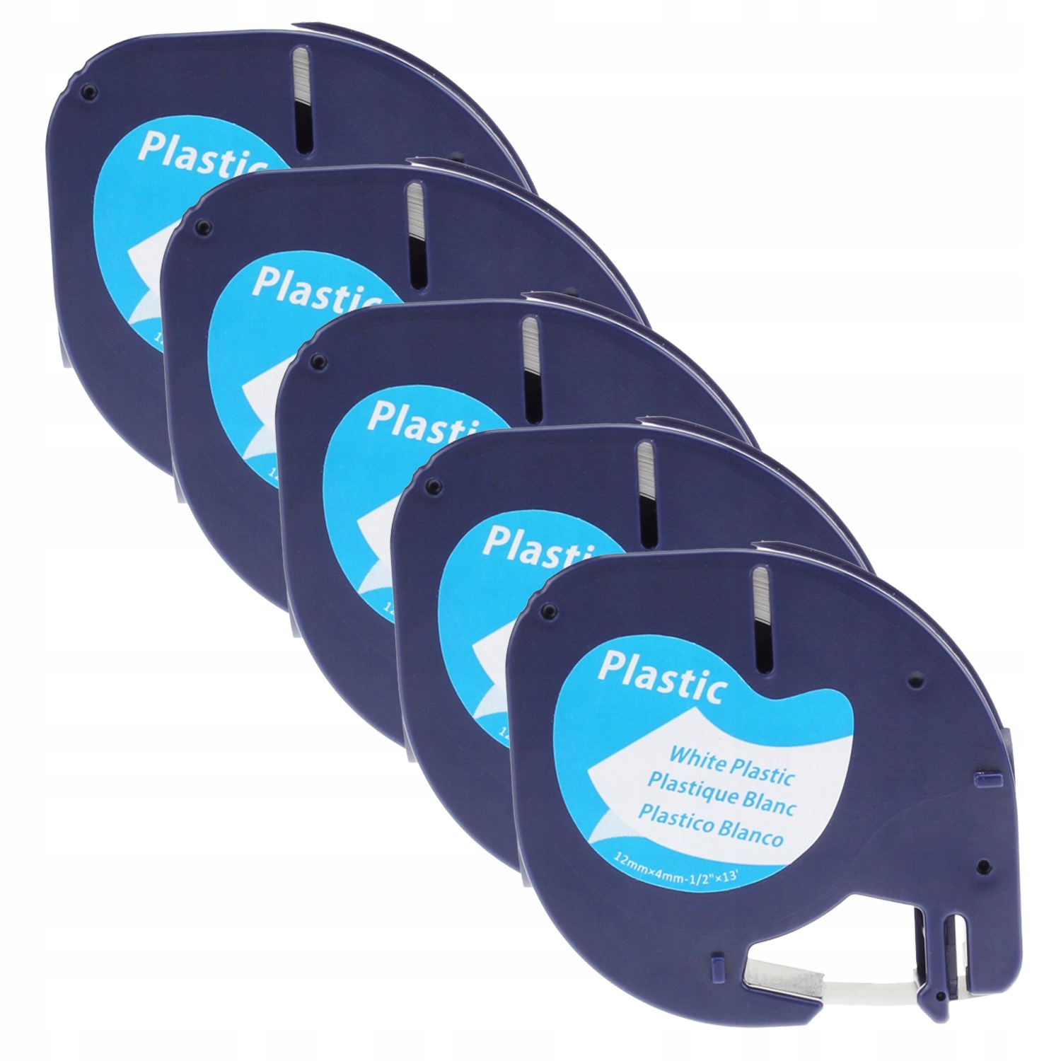 5x Taśma Specmark do Dymo LetraTag 12mmx4m biała Lt 59422 plastik S0721660