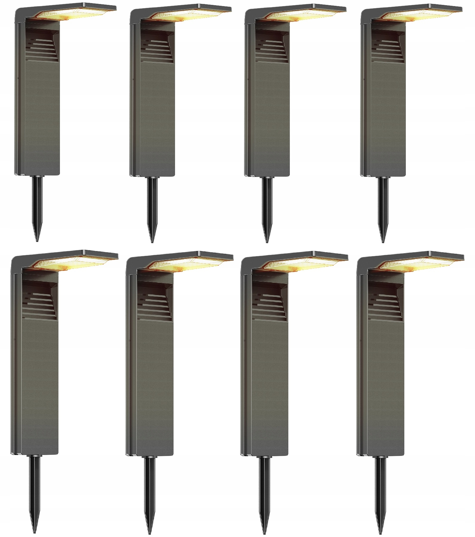 8 Ks Solární Lampa Led Zahradních Lamp S Vrtacími Slupečkami, Snímačem Soumaku
