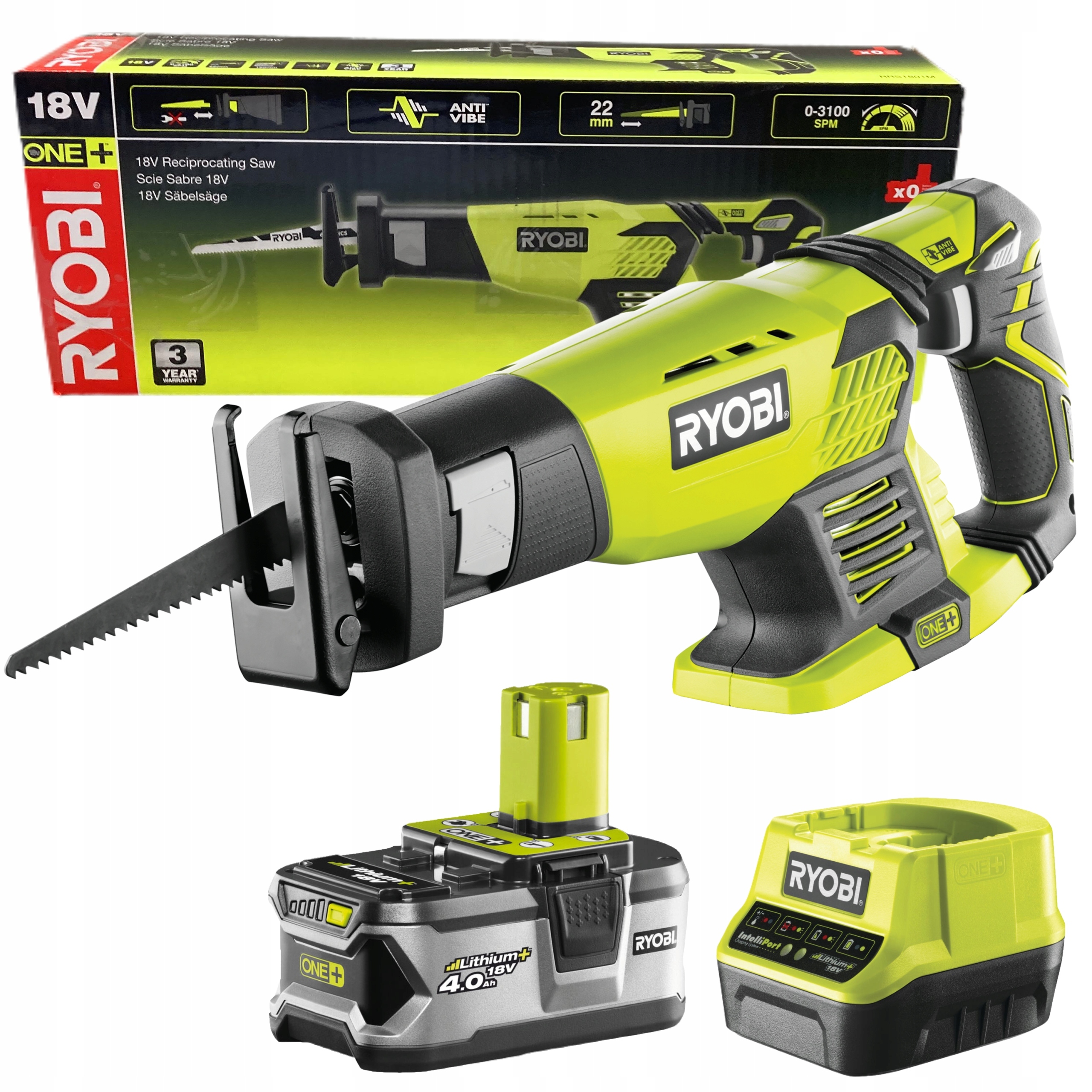 Akumulátor Pila Ocaska Řízovou Ryobi RRS1801M 18V 4,0Ah.