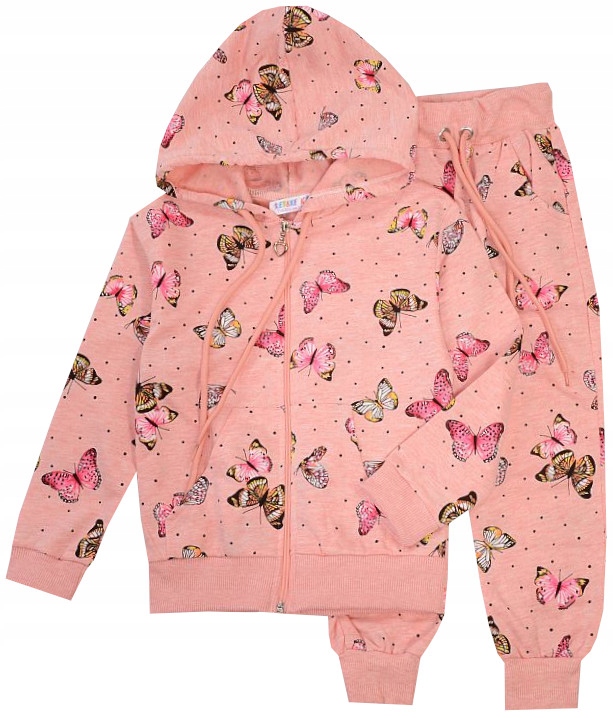 

Dres Komplet Spodnie Bluza Zamek Motyle 7-8 J145F