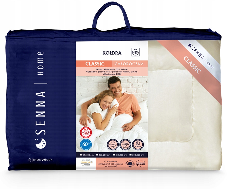 Kołdra antyalergiczna Classic 135x200 Inter Widex Rodzaj antyalergiczna