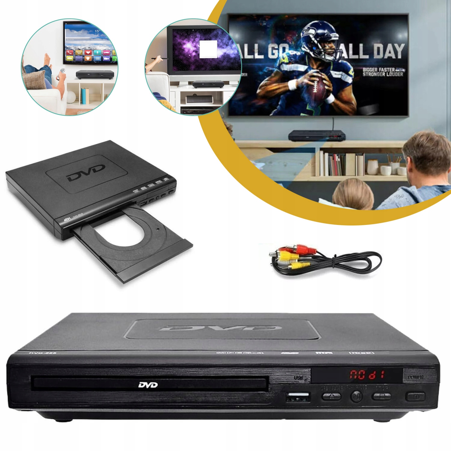 Slim DVD Player, Odtwarzacz DVD Do Telewizora, Odtwarzacz DVD W Regionie