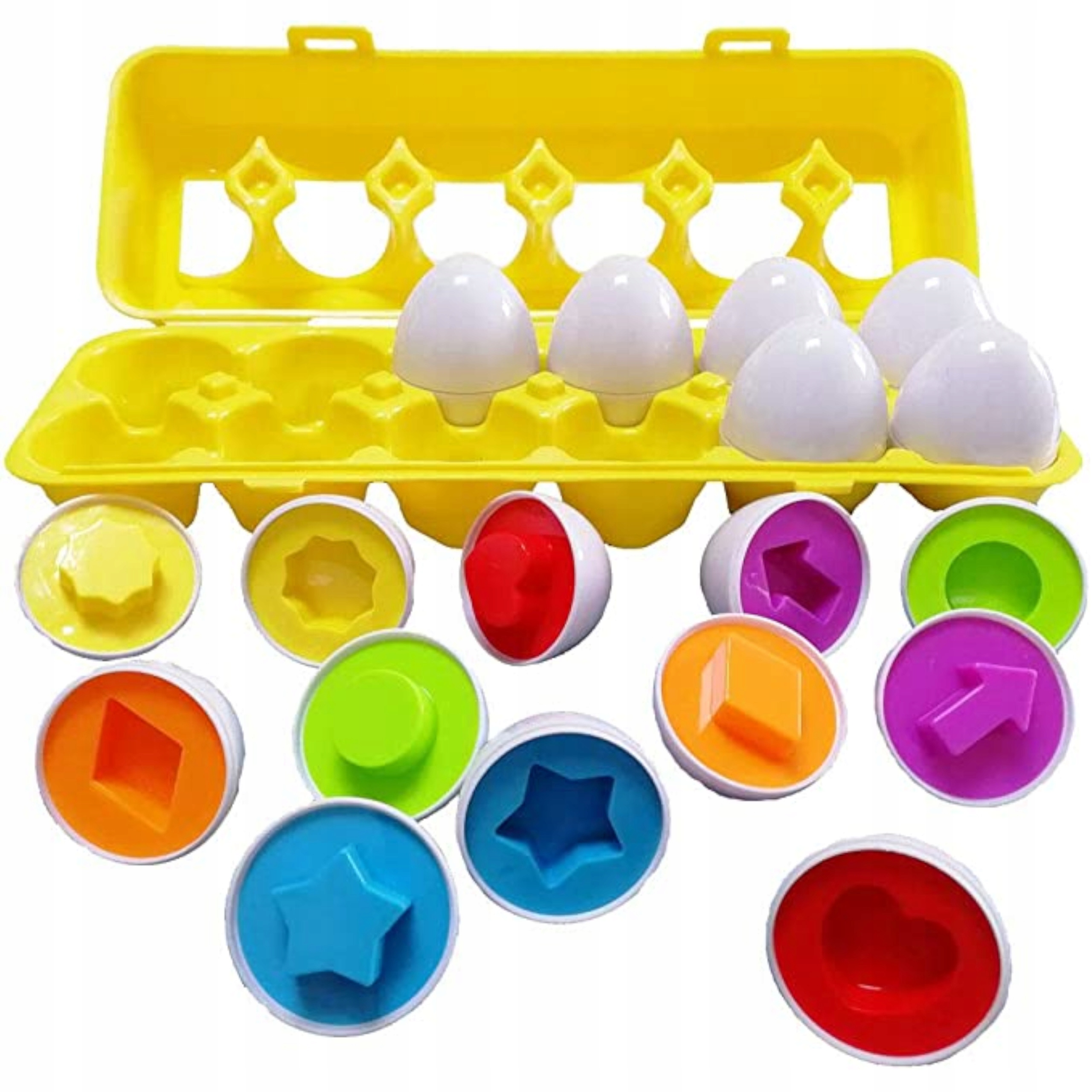 Układanka sorter jajka Montessori kształty LB33-3 Płeć Chłopcy Dziewczynki