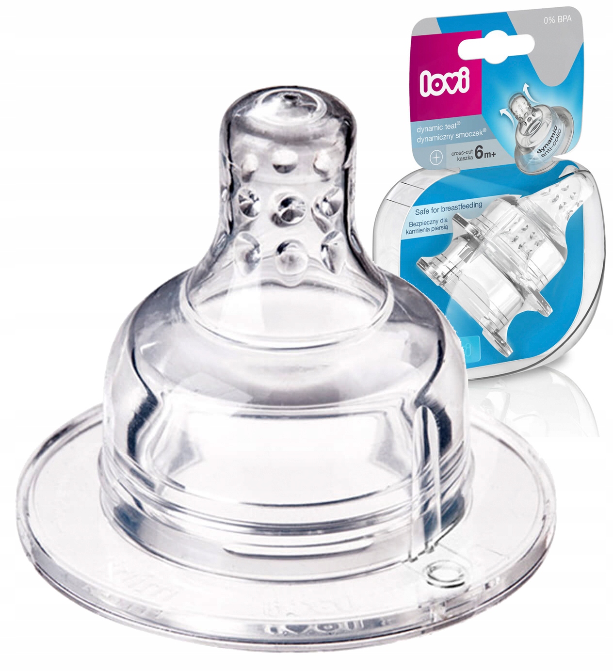 

Lovi Smoczek Do Butelki Dynamiczny 6m+ Kaszka 2SZT