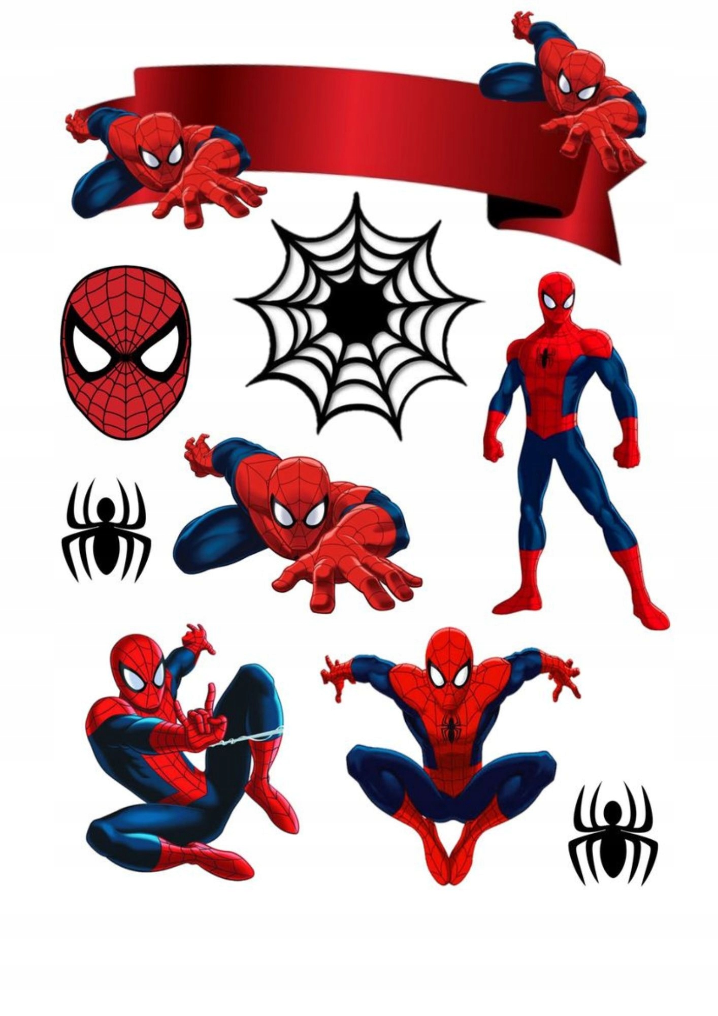 Wydruk na masie cukrowej Spiderman Imię