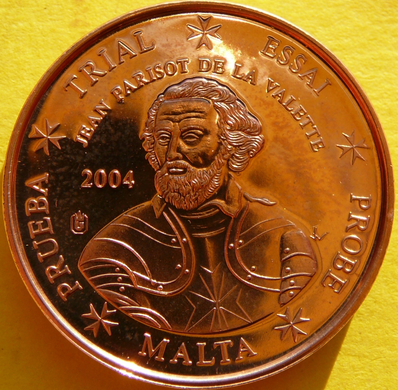 2 EURO CENT MALTA 2003 JEAN PARISOT VALETTE PRÓBA