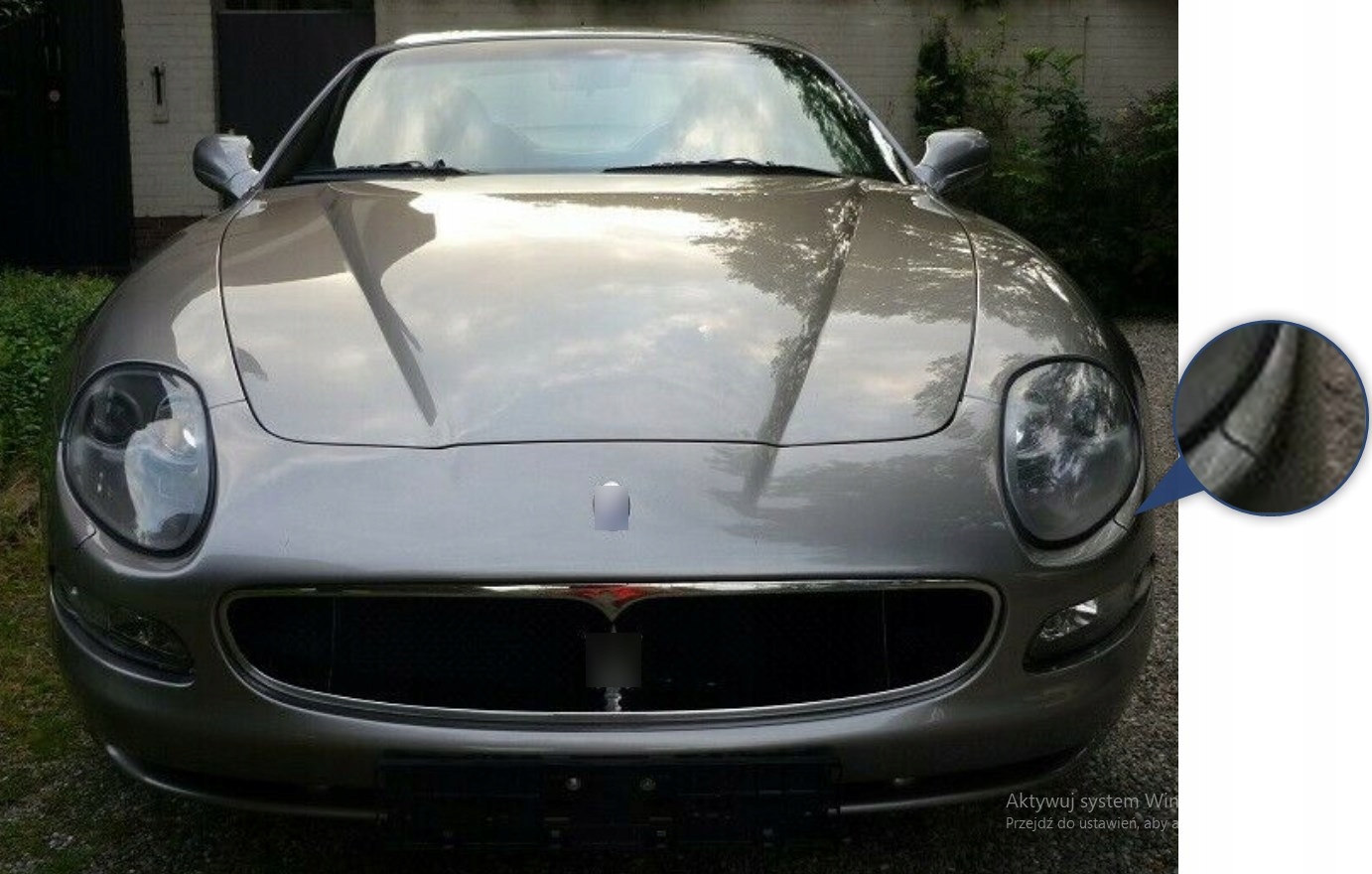 Zaslepovací Krytka Nárazníku Pro Maserati 4200 Gt 66371800 L