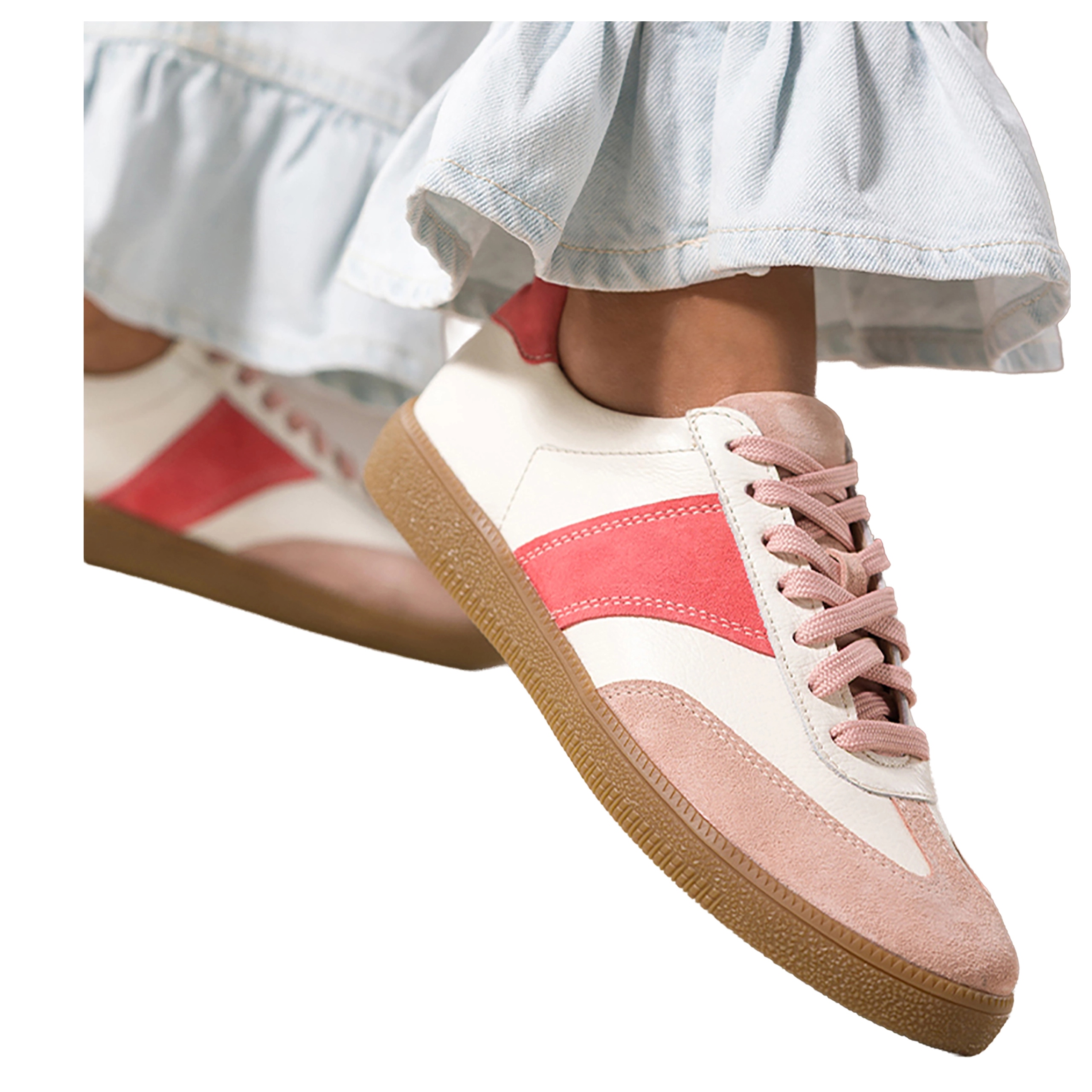 Krémové dámské šněrovací tenisky Sportovní elastické kožené vel. 40