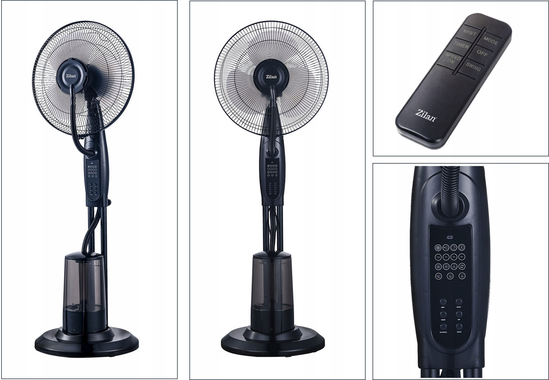 Stojanový hmlový ventilátor s diaľkovým ovládaním Zilan ZLN0966