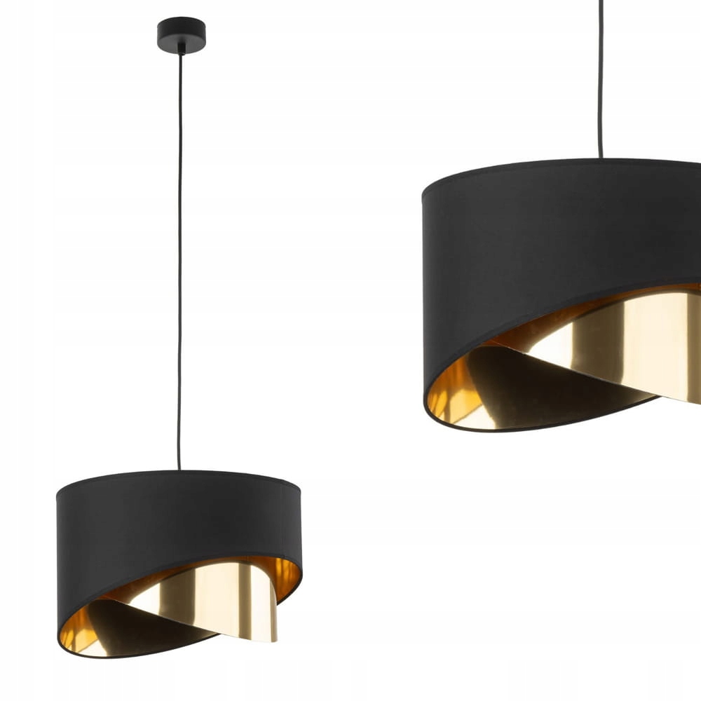 Závěsná lampa Grant na E27 Černo zlatá s krytem 4823 Tk Lighting