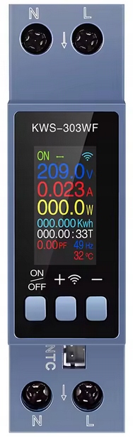 Tuya KWS-303WF WiFi – inteligentní měřič energie 8 v 1