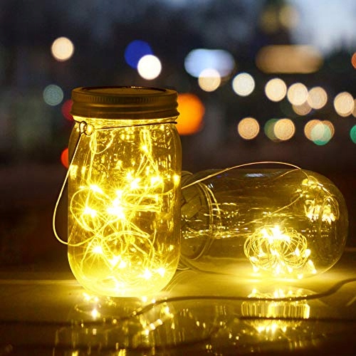 YMENOW 6 Solar Garden Lights 30 LED Jar Outdoor Lighting — miniatura 6