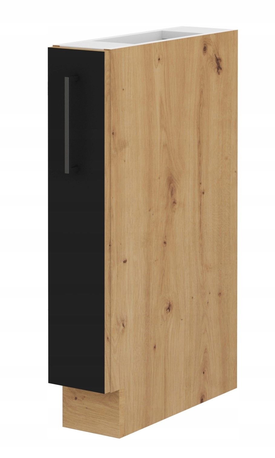 Kuchyňská skříňka stojící 15 cm. Cargo. Černá Dub Artisan. S Tlumením Dovírání.