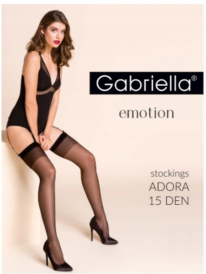 

Gabriella pończochy 255 Adora 15 den Nero 3/4