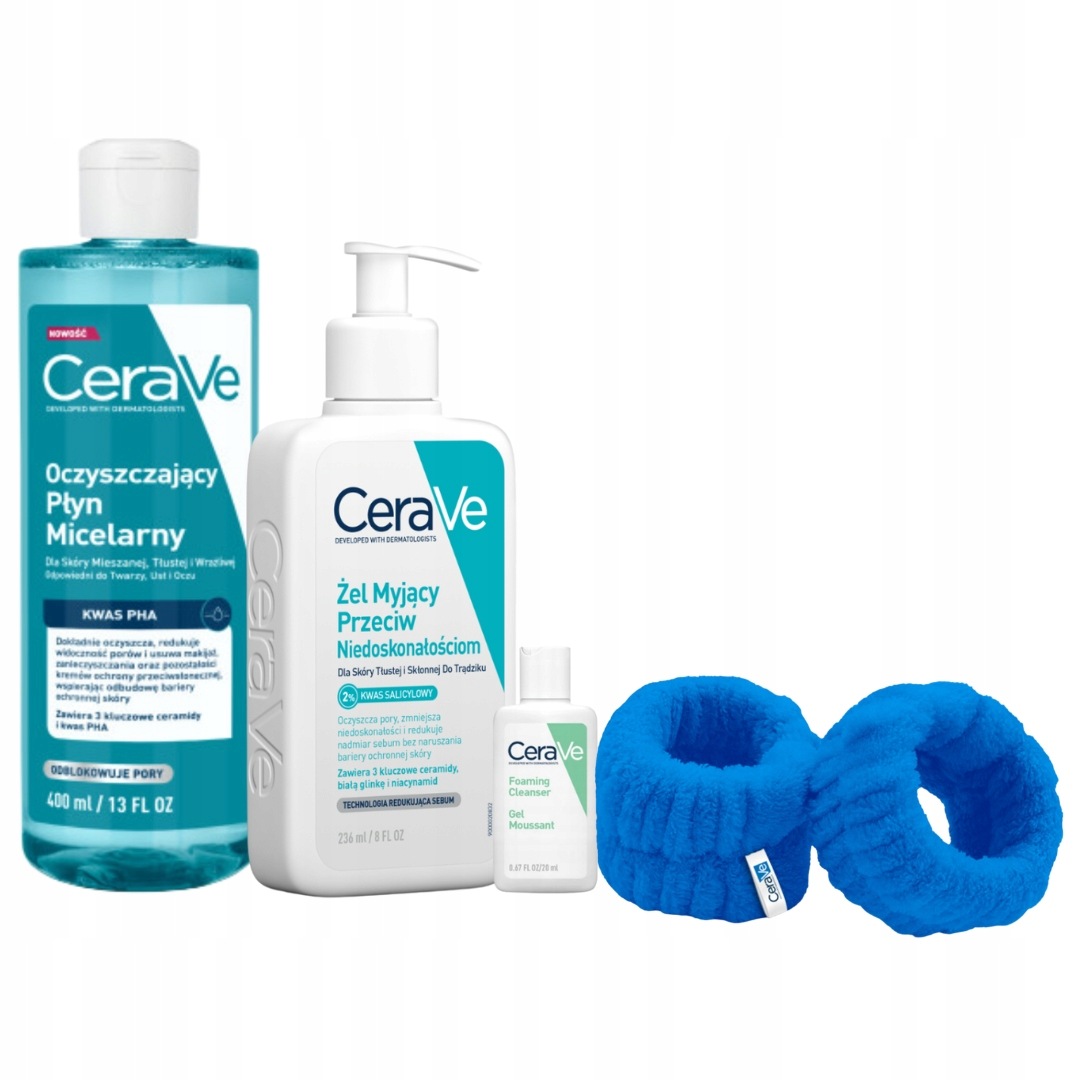CeraVe Oczyszczający płyn micelarny Żel myjący na niedoskonałości 236ml