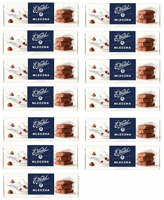 13x 220g Wedel Czekolada mleczna Karton