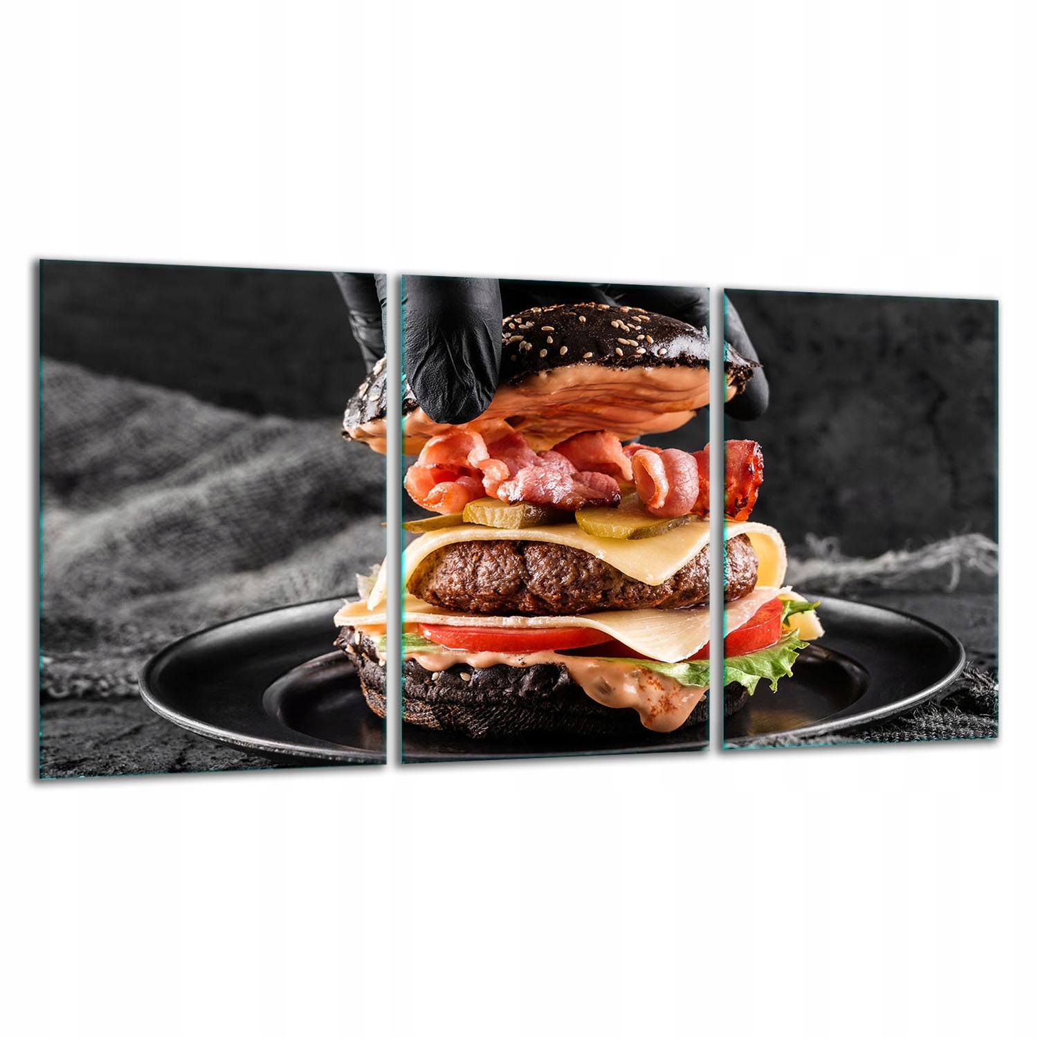 Skleněná Krájecí Deska 3x30x52 Hamburger Tvrzené Sklo Kuchyně 7