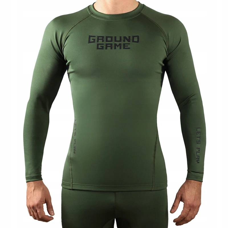 Ground Game Rashguard Męski Athletic Długi Rękaw Khaki M