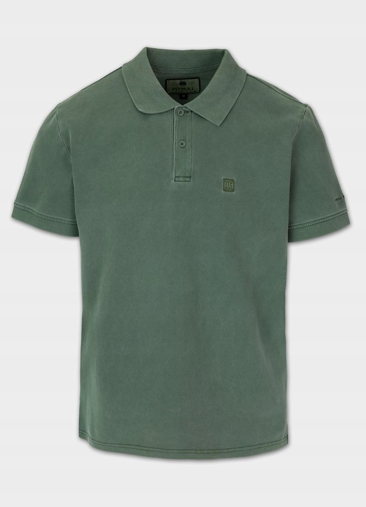 Pánské Polokošile Pitbull Polovina Bavlna Denim Washed Pique Small Logo