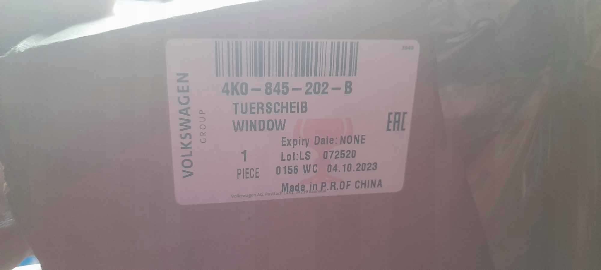 window door right front AUDI A6 4K 4K0845202