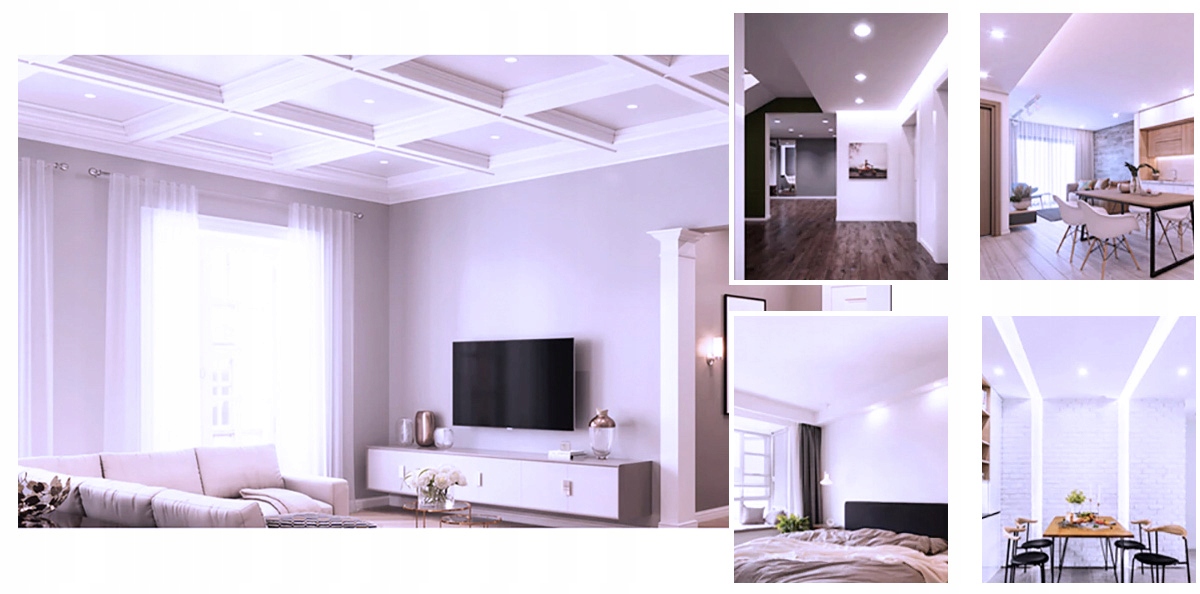 5x Oprawa wpustowa oczko uchylne lampa LED 7W 28 Długość/wysokość 3 cm