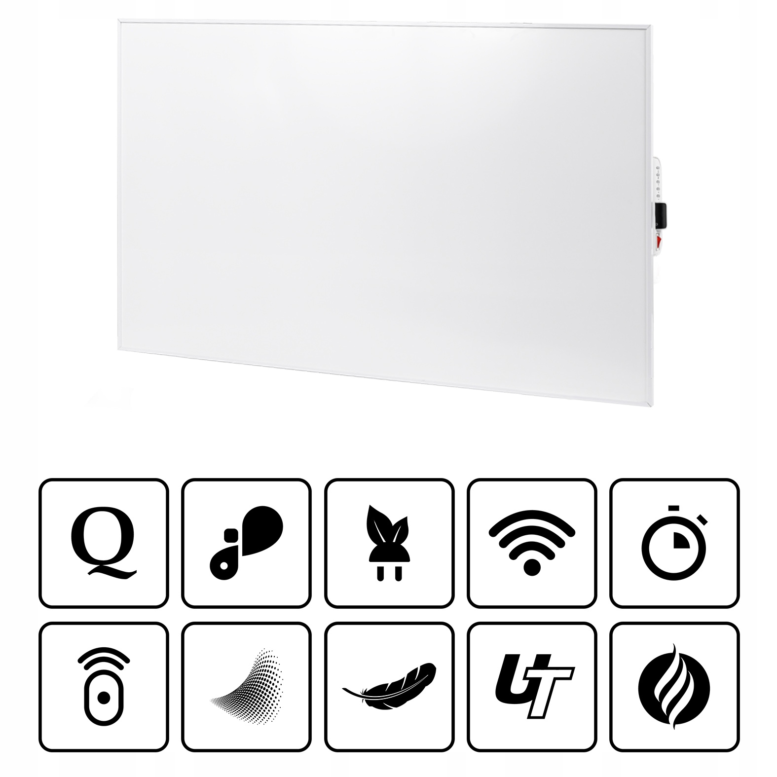 Panel grzewczy Pro CRP-500TWP Synthelith IR Cronos, biały Waga produktu z opakowaniem jednostkowym 5 kg