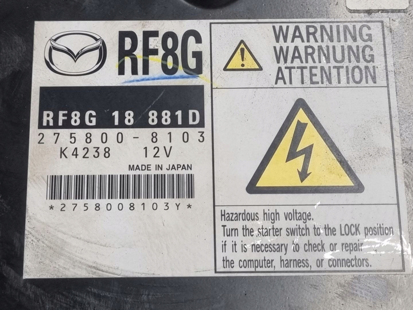 running board startowy Mazda 6 2 GH 2008 RF8G18881D