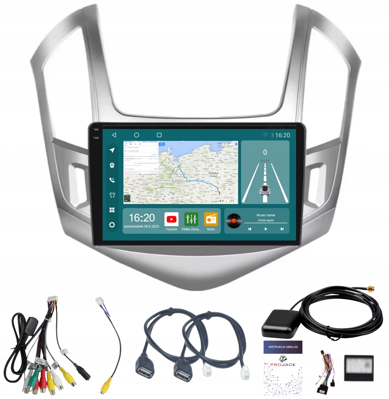 Rádio Navigace Chevrolet Cruze 2012-2015 Carplay Android Auto 8/256GB Sim