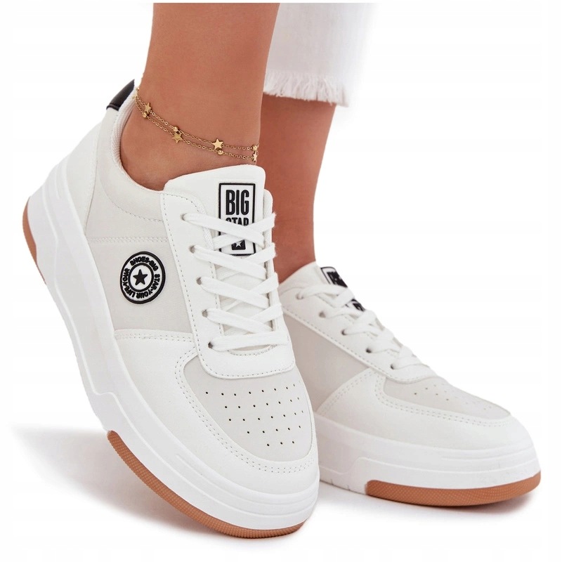 Dámské Tenisky Platforma Big Star RR274572 Hi-poly Systém Bílé 41