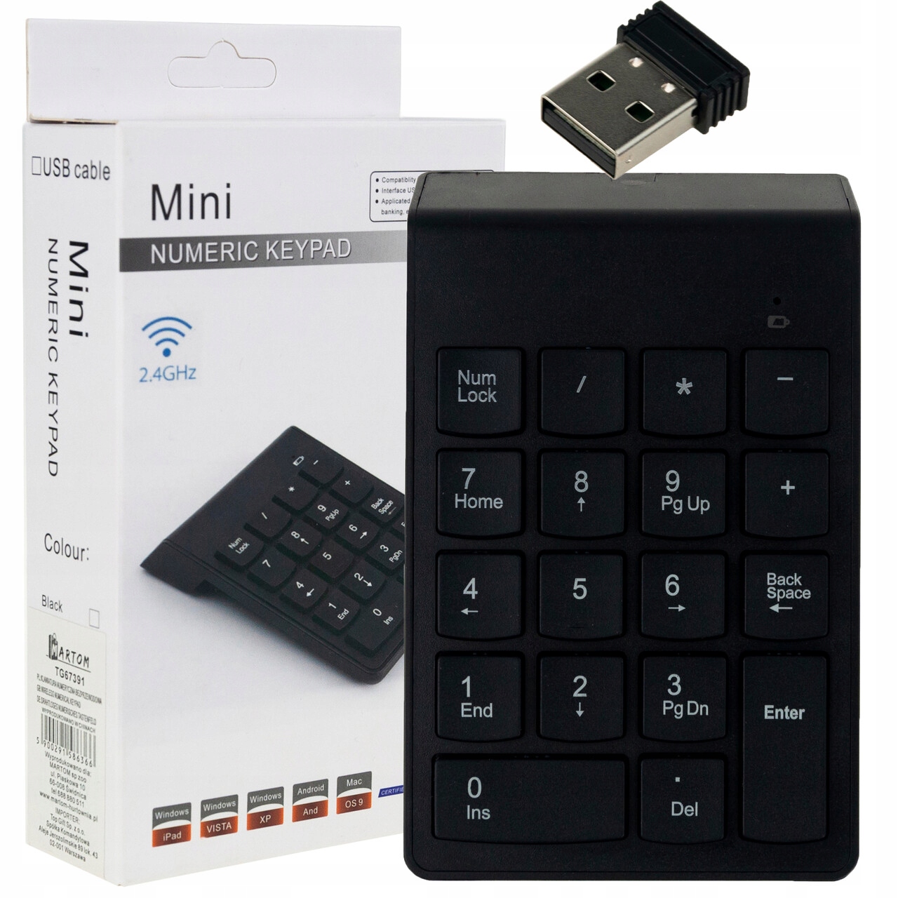 

Bezprzewodowa Klawiatura Numeryczna Usb Laptop Pc